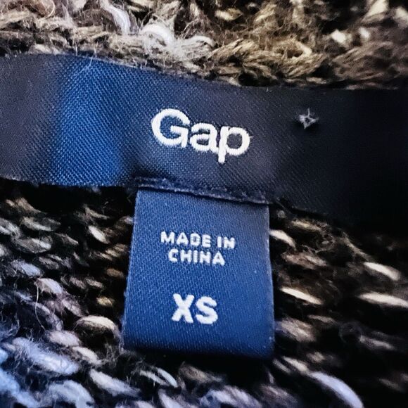 Gap Charcoal Gray Wool & Alpaca Blend Side Zip Knitted Sweater with Pockets XS - Picture 7 of 8